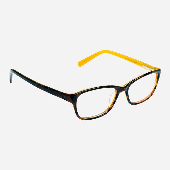 7 For All Mankind Tortoiseshell Yellow Eyeglasses Frames 52-16 40 YLWTT - Picture 3 of 11
